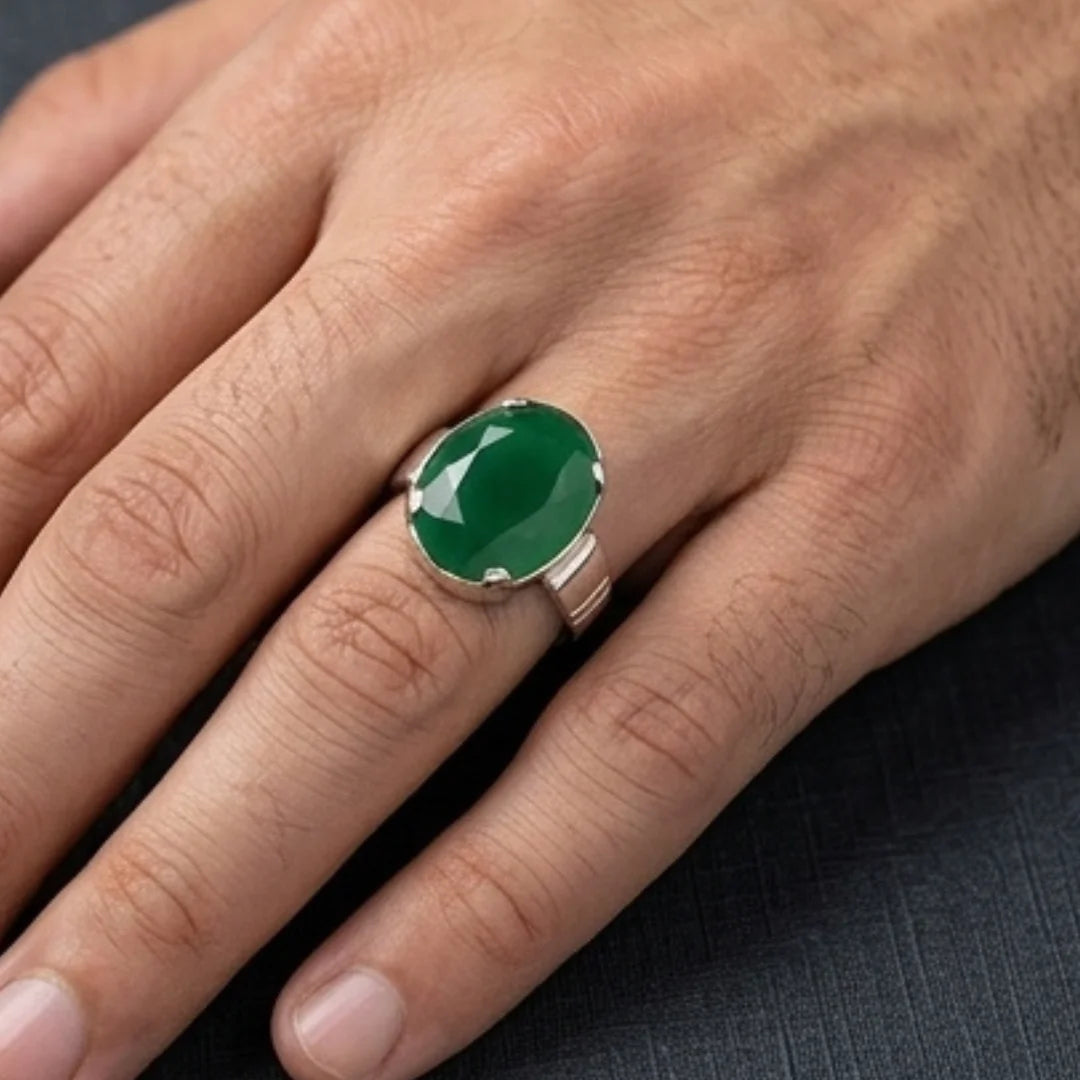 Emerald Ring | Step Cut Zamrud | Italian Style Ring | CODE E-73