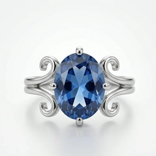 Neelam Ring | Female Ring | Step Cut | CODE N-47