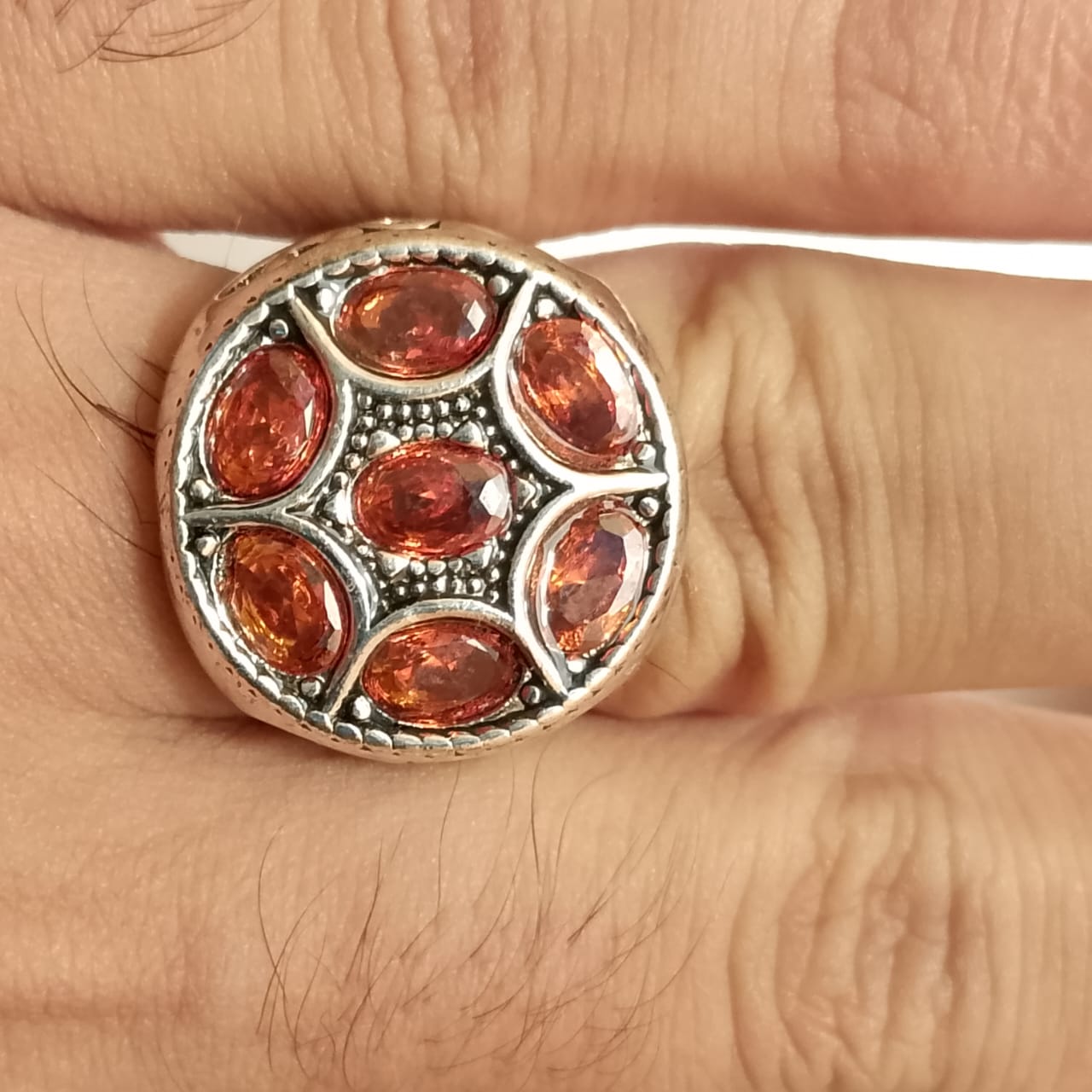 Multiple Garnet stone Ring | Step Cut | Turkish Style Ring