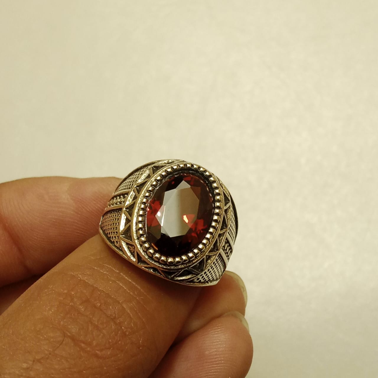 8 Carat Yaqoot Ring | Step Cut Ruby | Turkish Style Ring