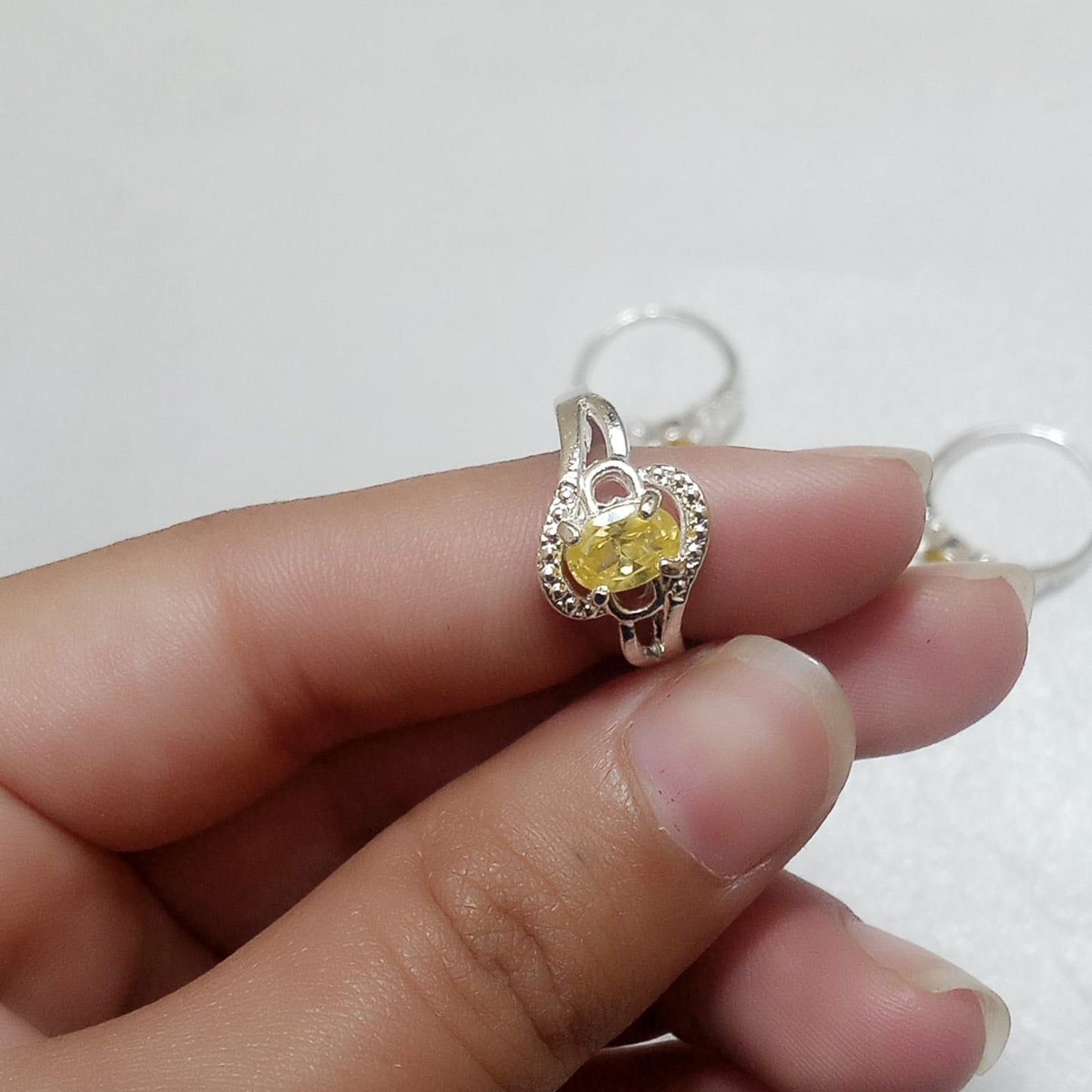 2 Carats Pukhraj Female Ring | Step Cut | CODE P15