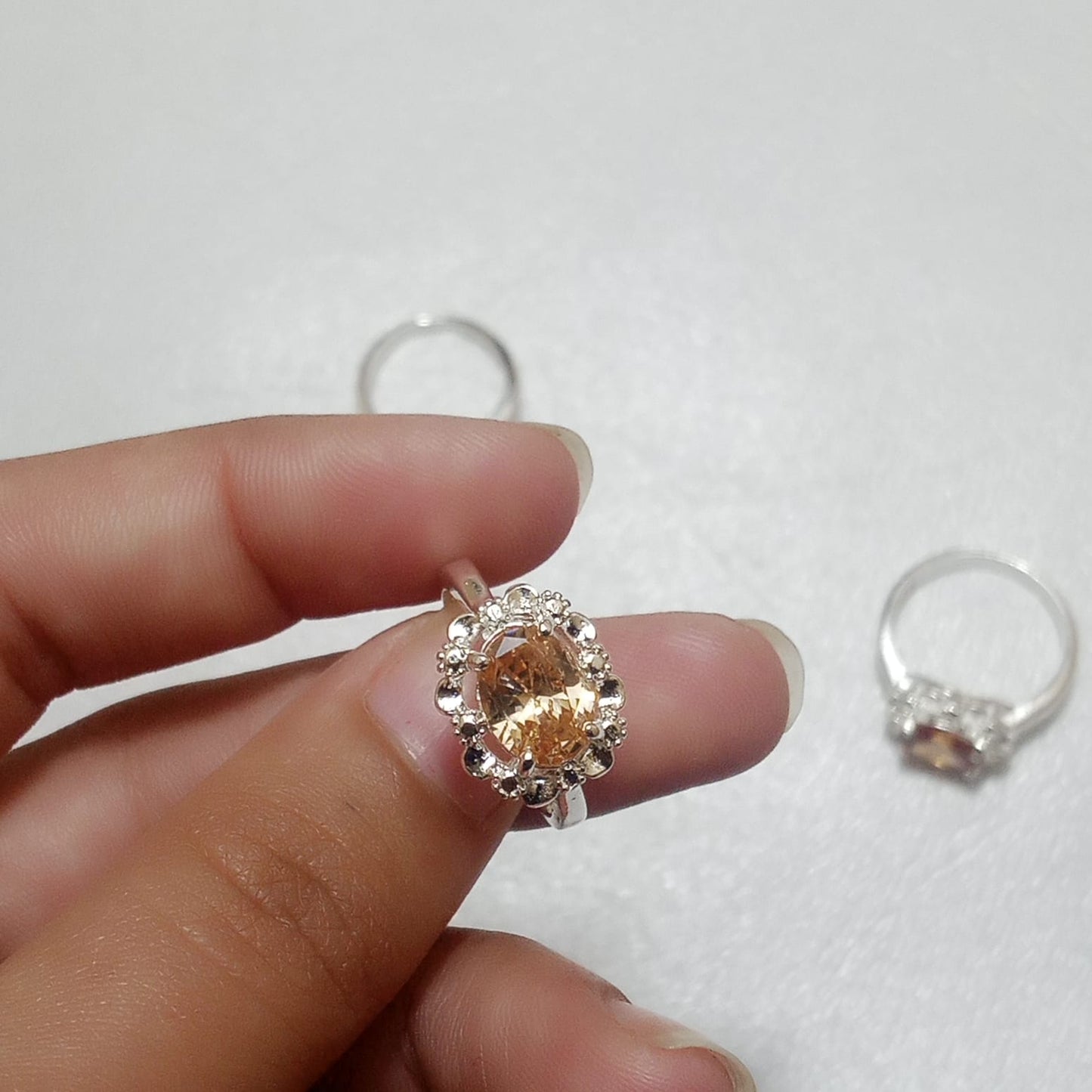 4 Carats Pukhraj | Female Ring | Step Cut | CODE P19