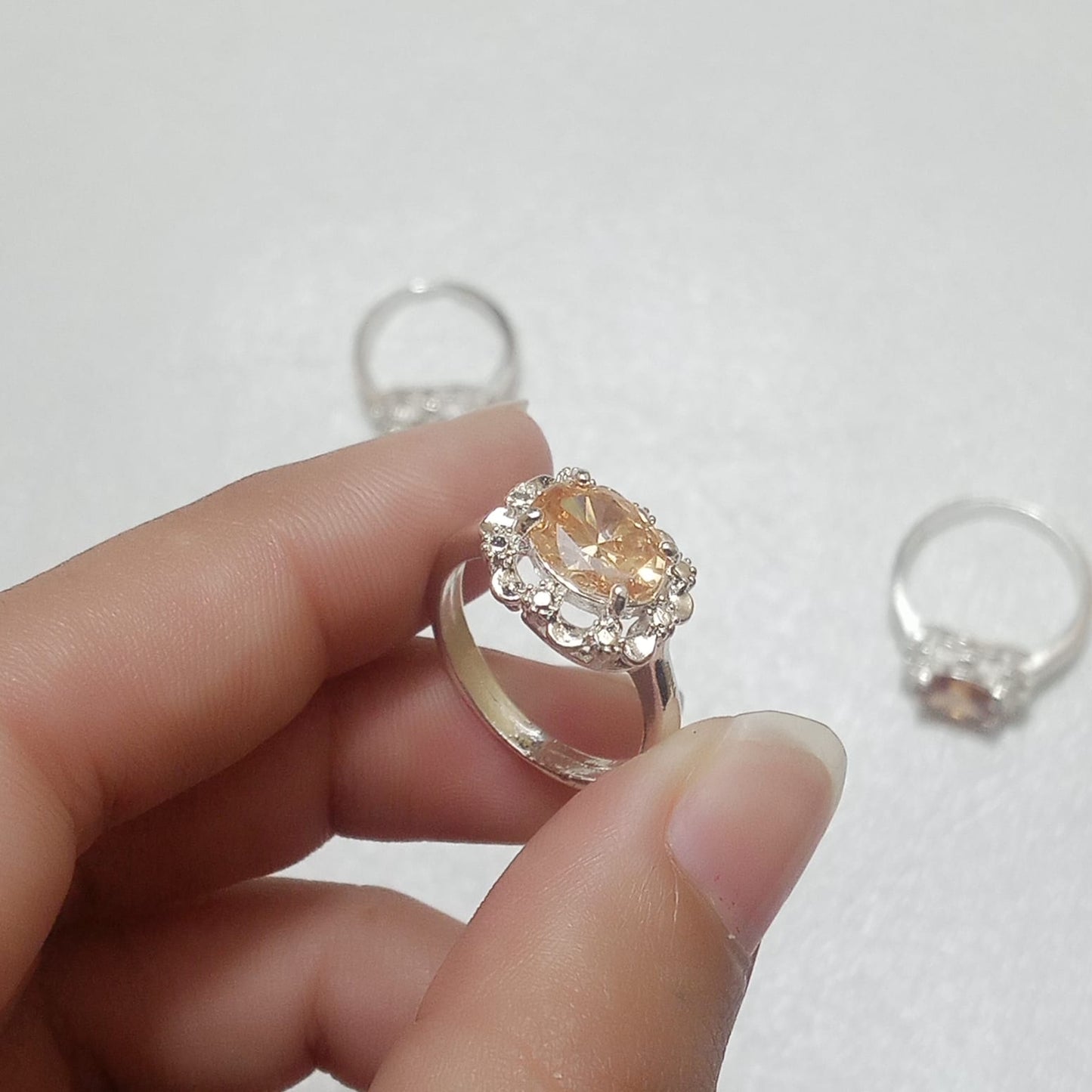 4 Carats Pukhraj | Female Ring | Step Cut | CODE P19