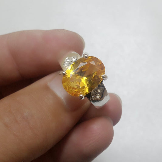 Pukhraj Ring | Step Cut | Italiyan Style