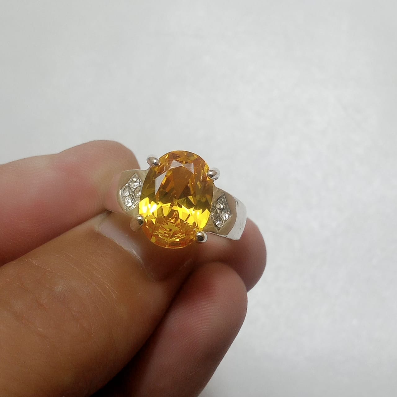 Pukhraj Ring | Step Cut | Italiyan Style