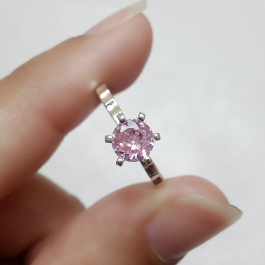 Pink Sapphire Female Ring | Diamond Cut | CODE WS-01