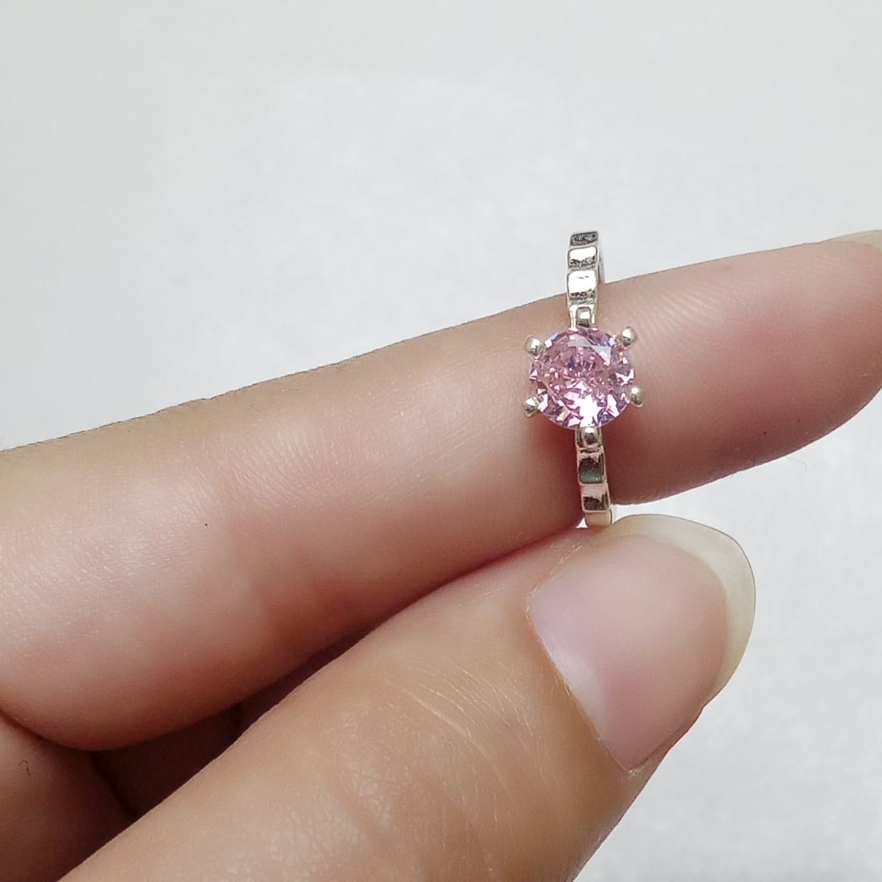 Pink Sapphire Female Ring | Diamond Cut | CODE WS-01