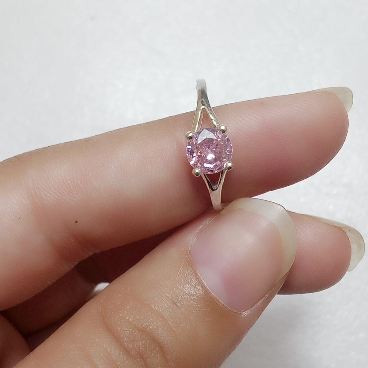 Pink Sapphire Female Ring | Diamond Cut | CODE WS-02