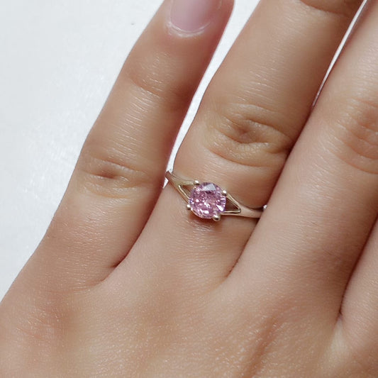 Pink Sapphire Female Ring | Diamond Cut | CODE WS-02