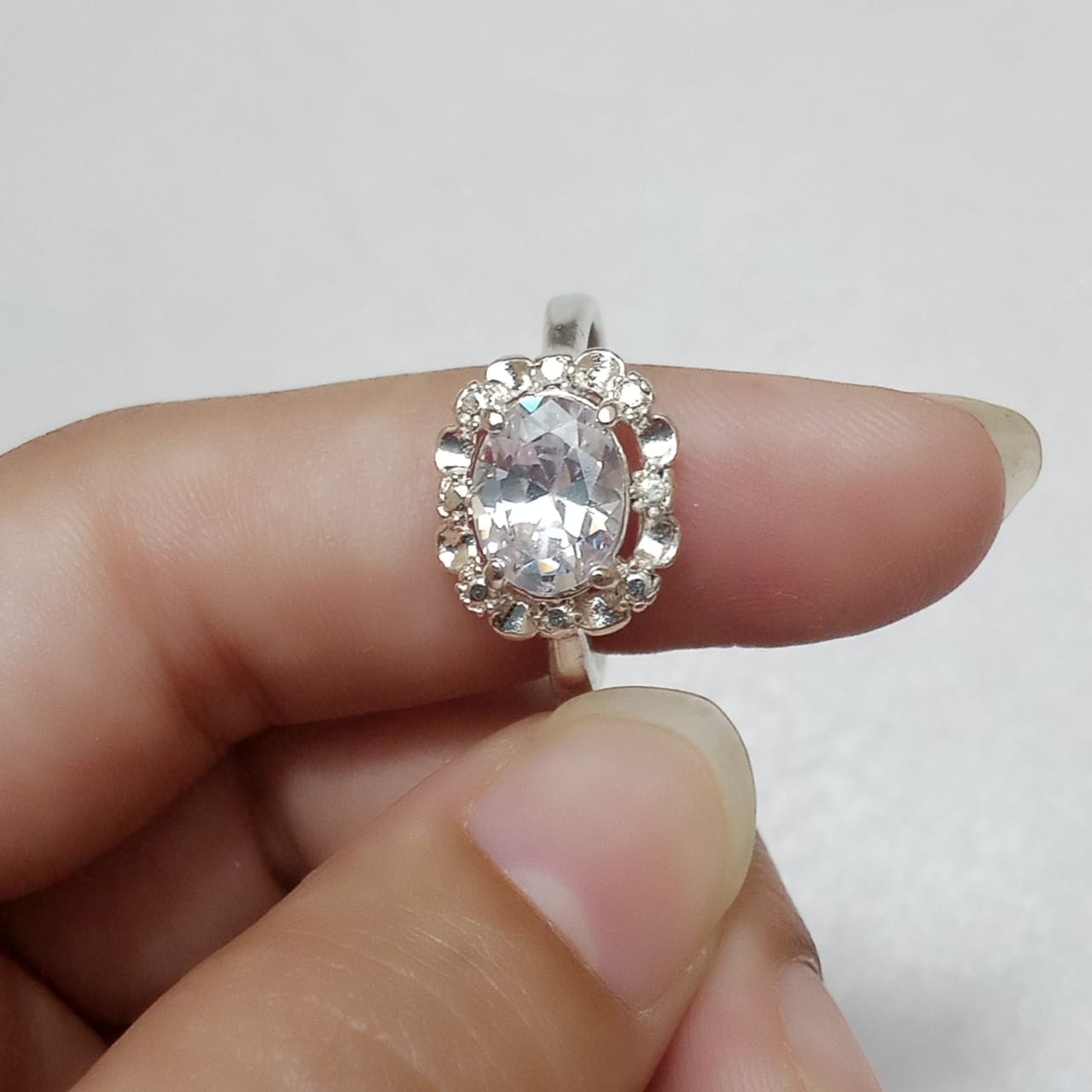 White Sapphire Female Ring | Step Cut | CODE WS-04