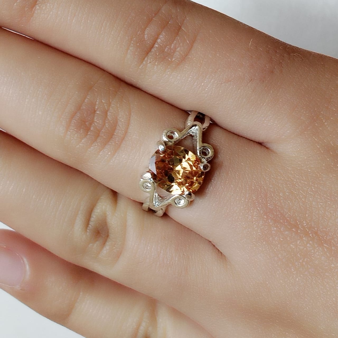 Pukhraj Female Ring | Shape Step Cut | CODE P25