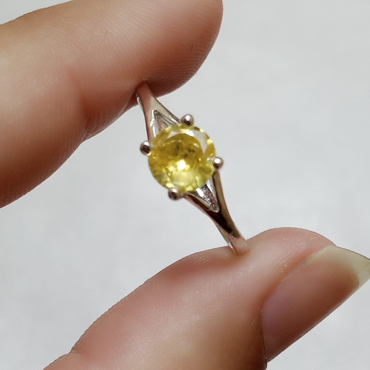 Pukhraj Female Ring | Diamond Step Cut | CODE P21