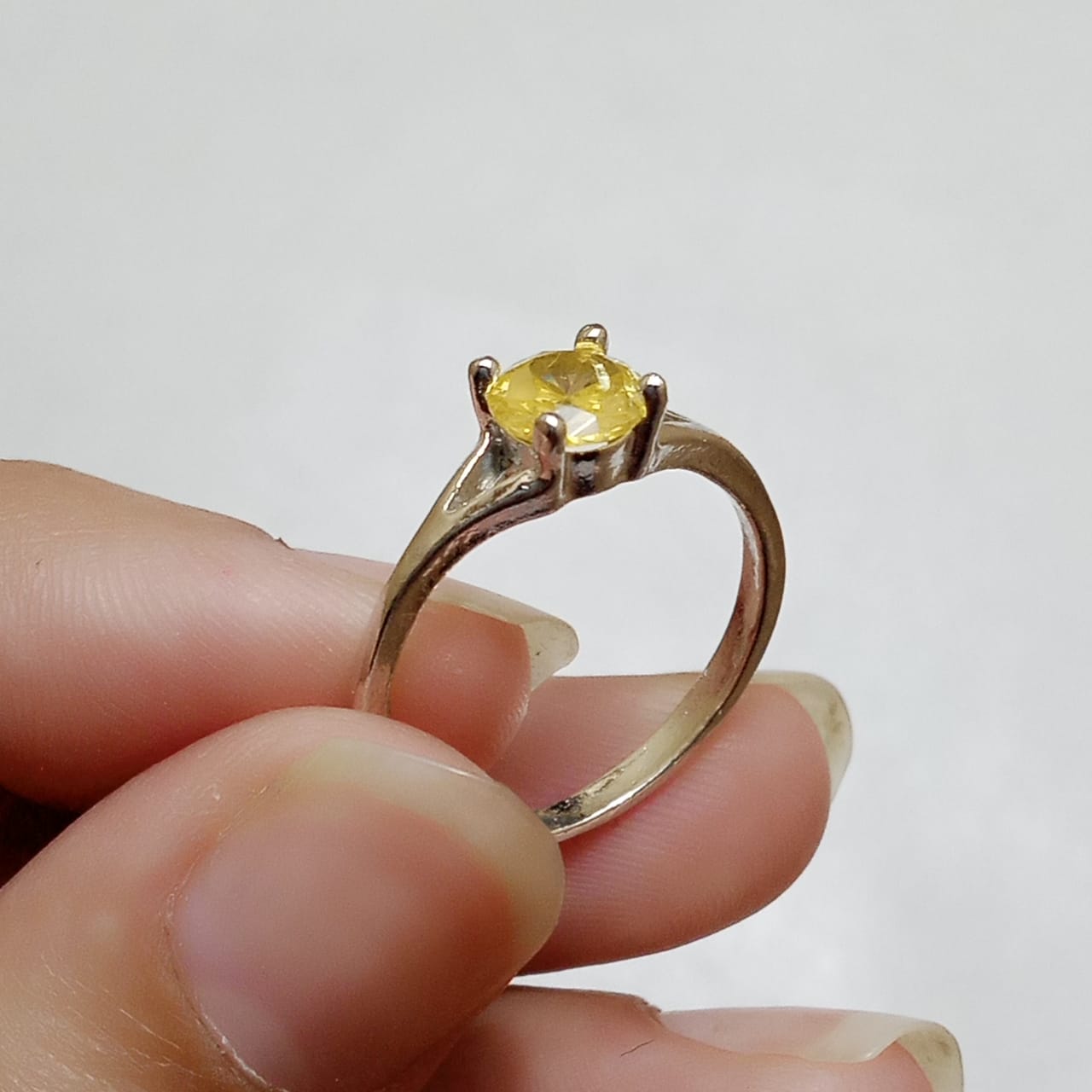 Pukhraj Female Ring | Diamond Step Cut | CODE P21