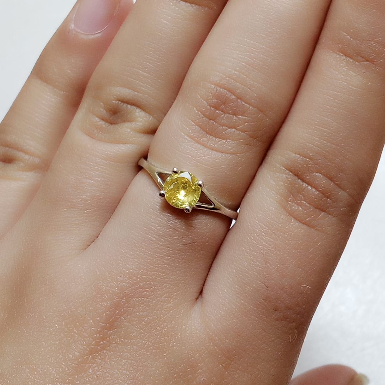 Pukhraj Female Ring | Diamond Step Cut | CODE P21