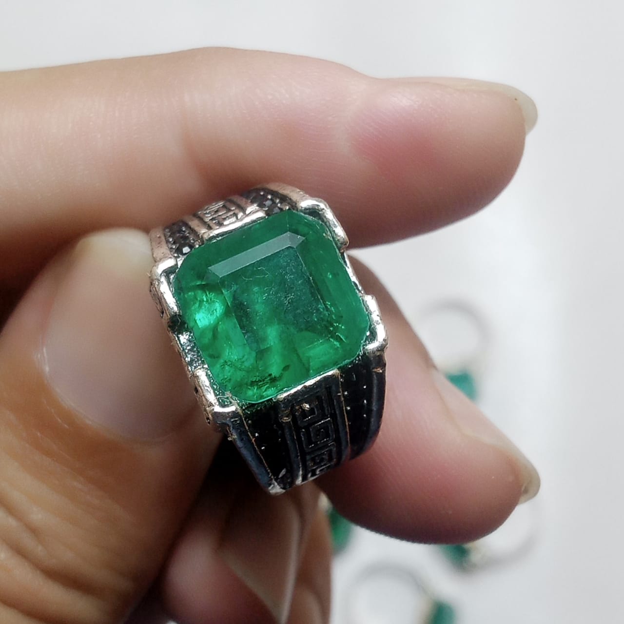 Emerald Ring | Step Cut Zamrud