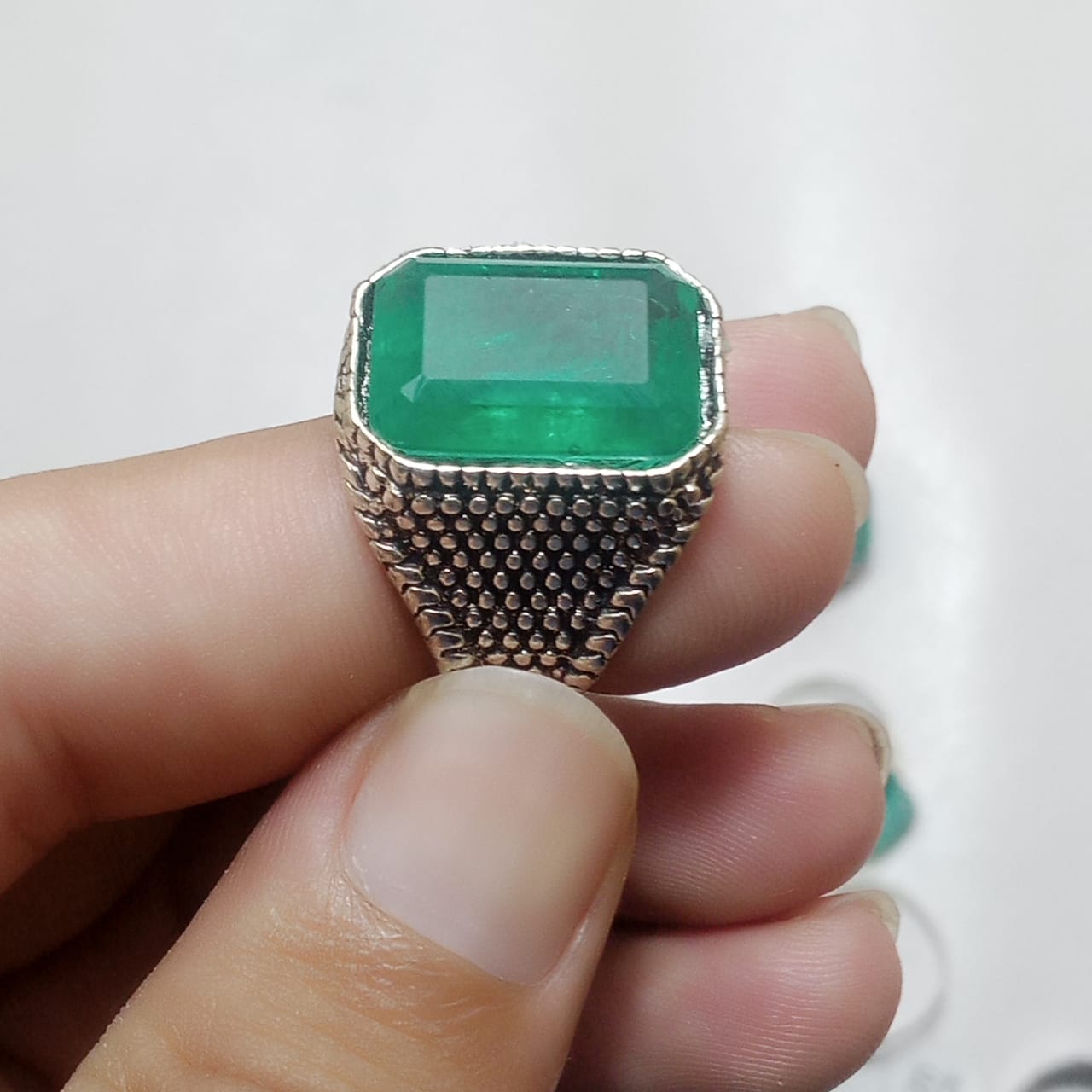 Emerald Ring | Step Cut Zamrud
