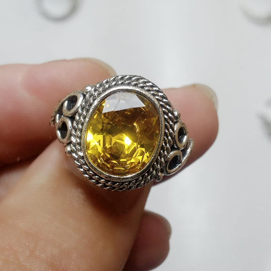 Pukhraj Ring | Step Cut | Turkish Style