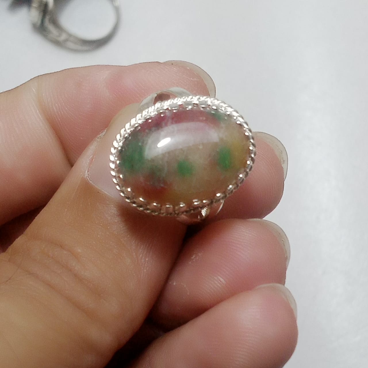 Jade stone Ring | Dyed Quartzite Ring