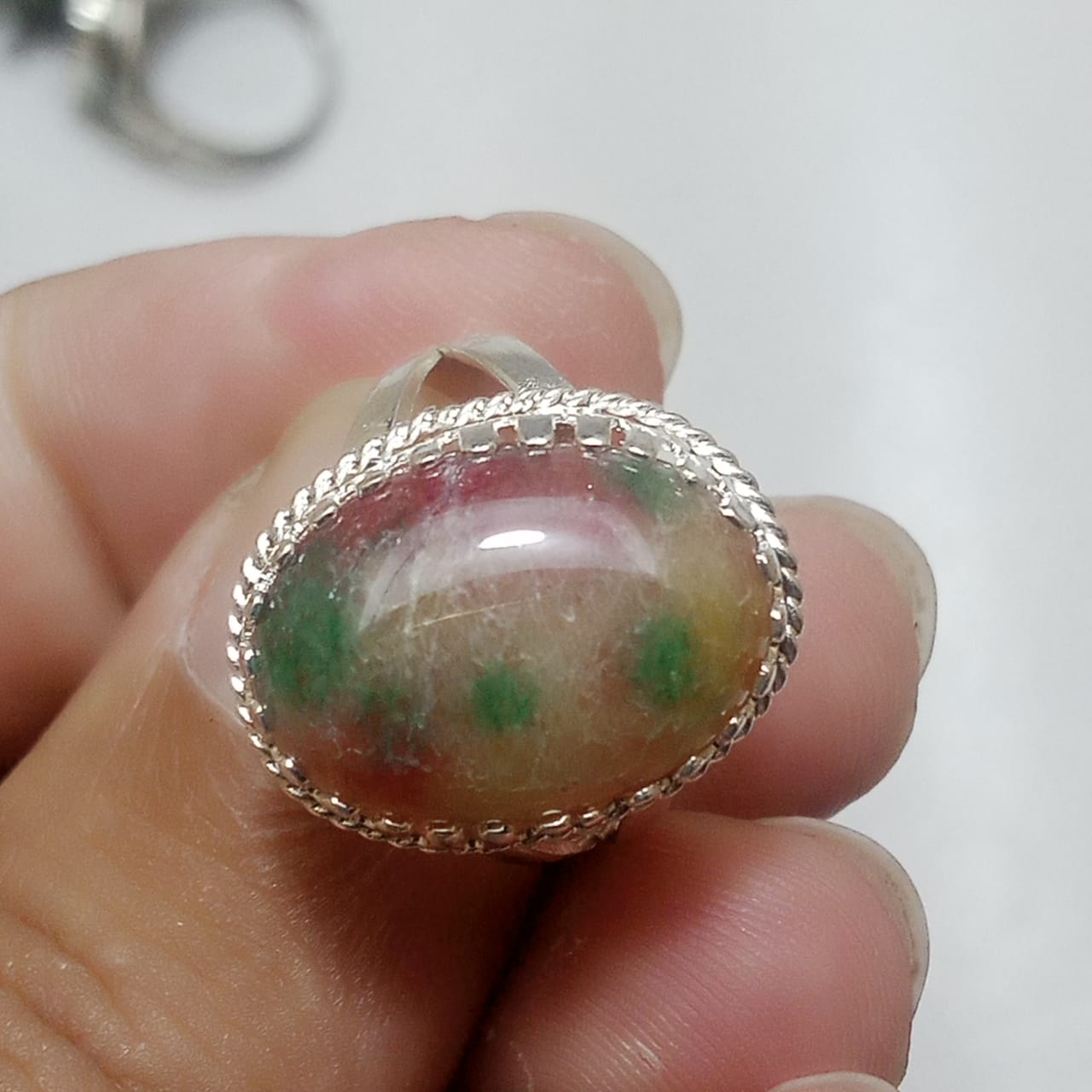 Jade stone Ring | Dyed Quartzite Ring
