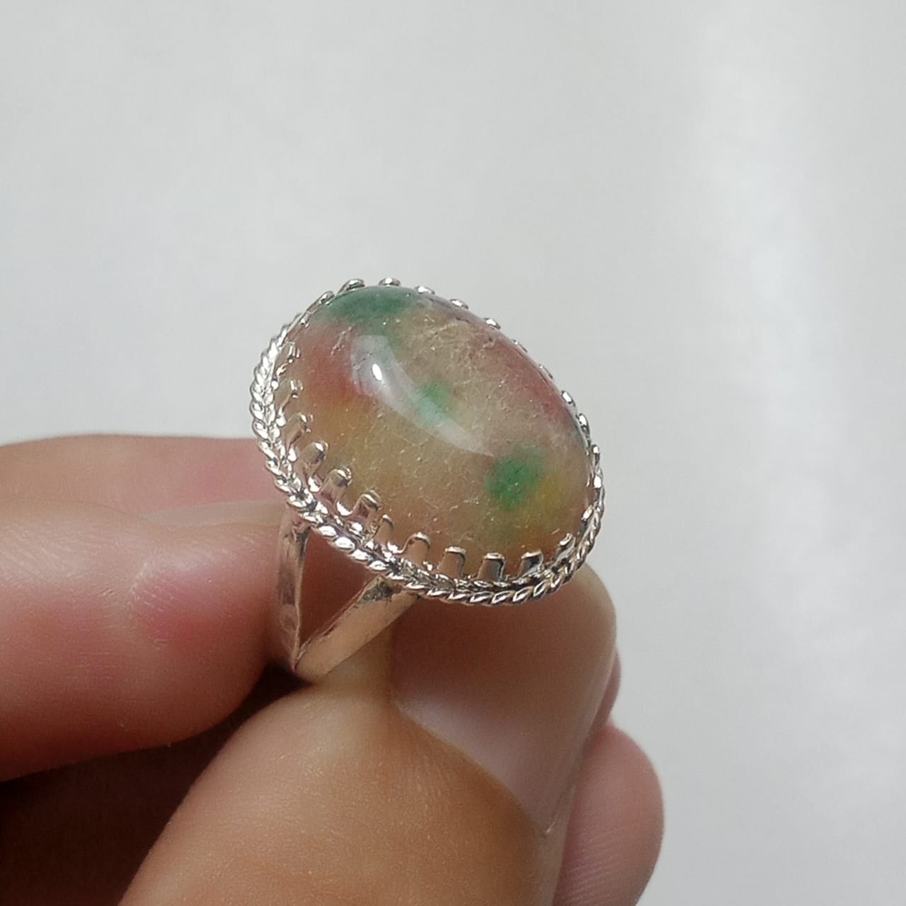 Jade stone Ring | Dyed Quartzite Ring