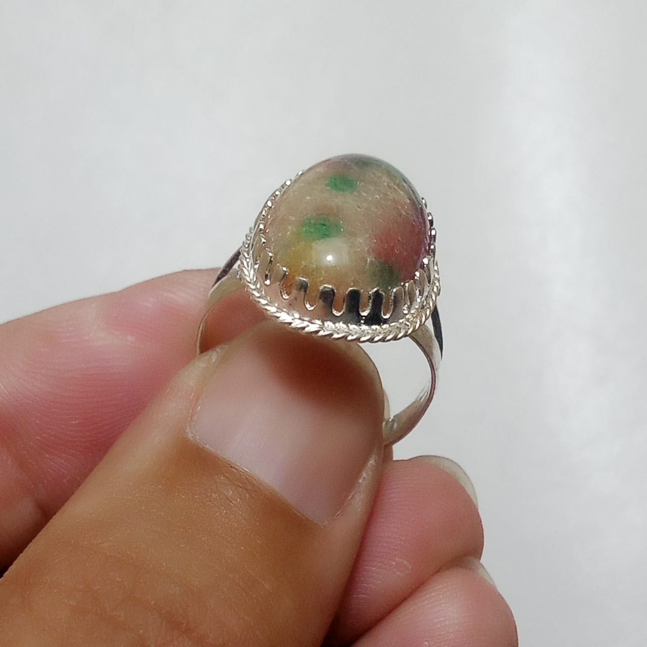 Jade stone Ring | Dyed Quartzite Ring