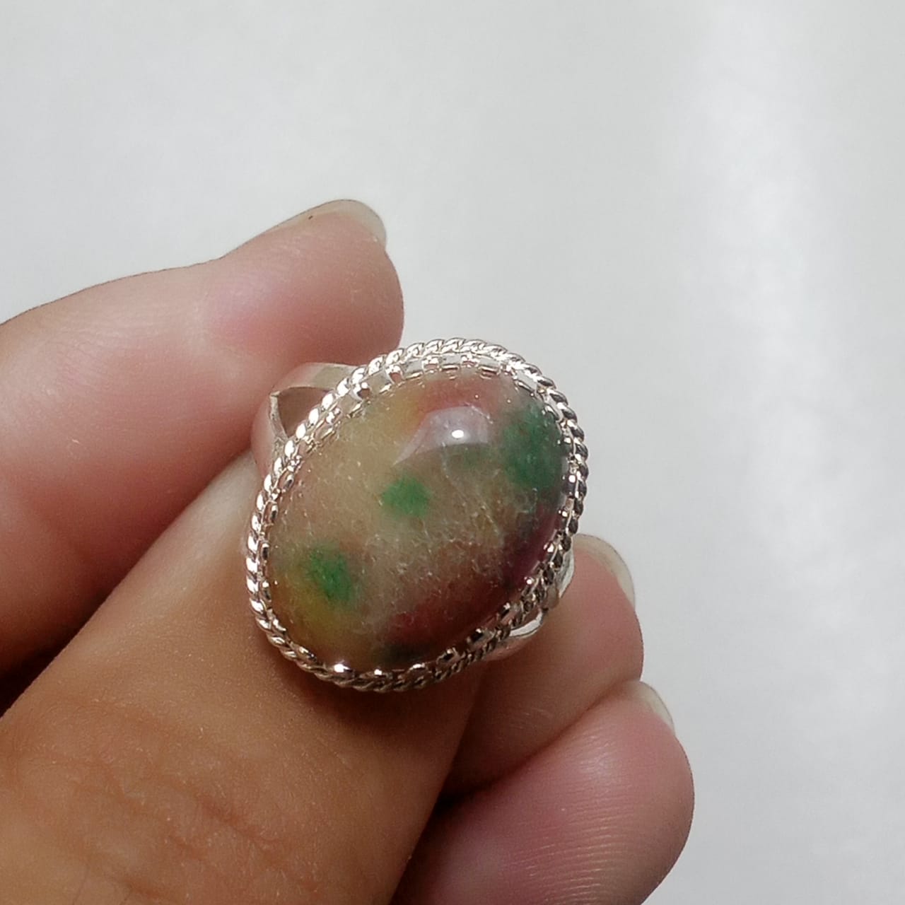 Jade stone Ring | Dyed Quartzite Ring