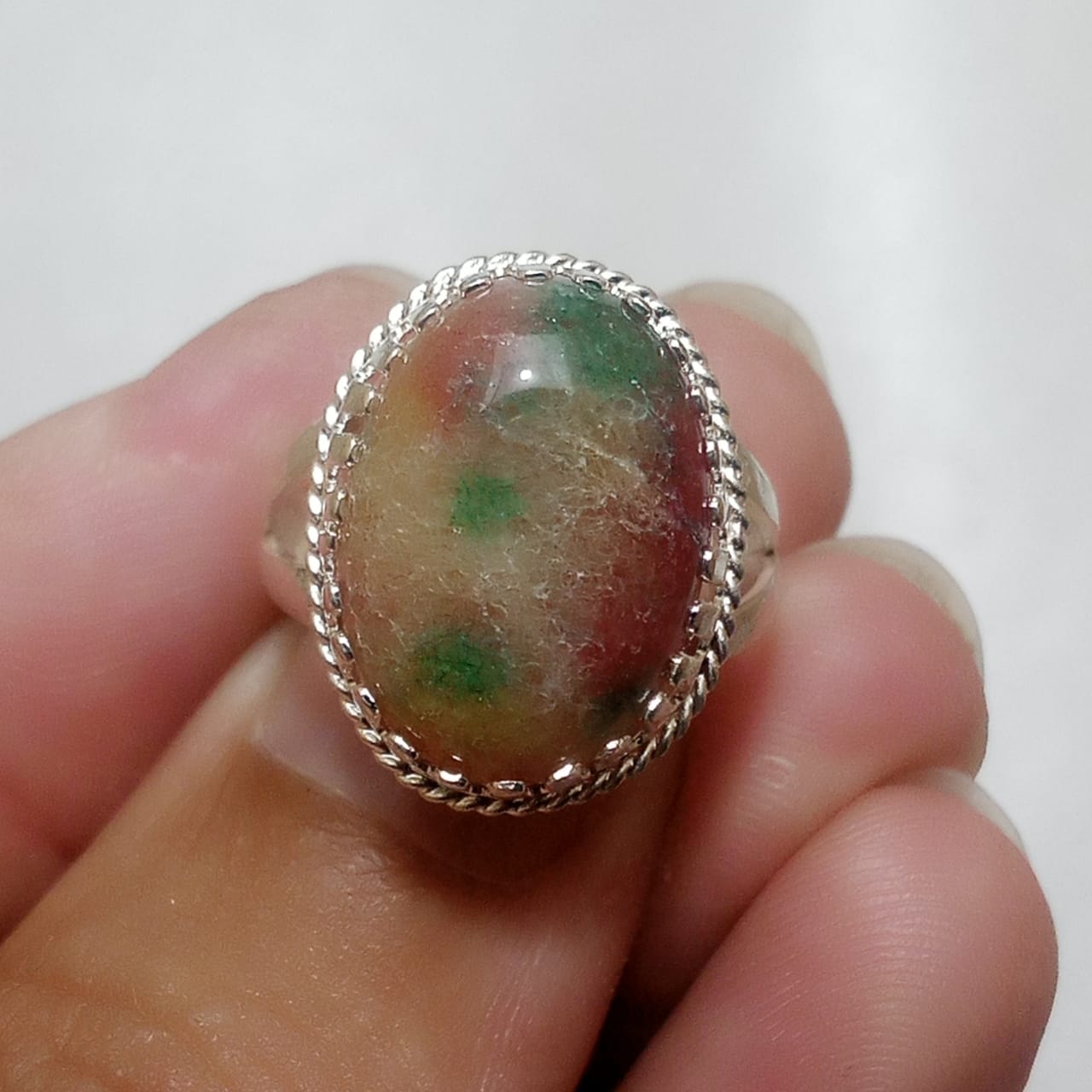 Jade stone Ring | Dyed Quartzite Ring