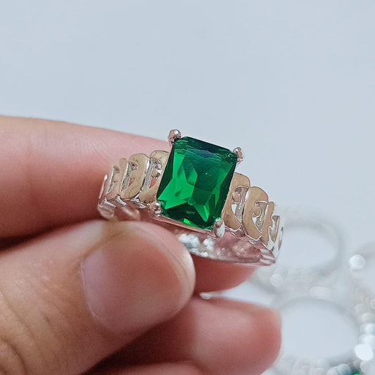 Beroj - Tourmaline Female Ring | Emerald Shape Step Cut | CODE P28