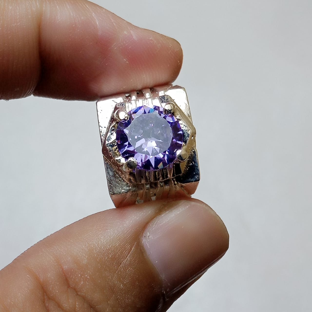 Neelam Ring | Diamond Shape Step Cut | CODE N-32