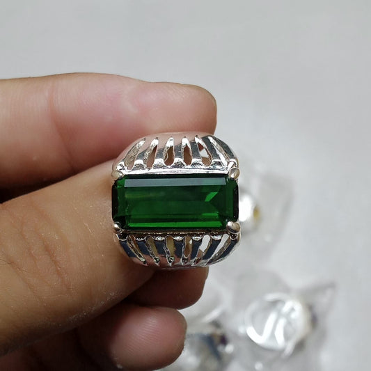 7 carat Emerald Ring | Step Cut Zamrud | Italian Style Ring