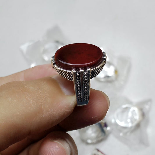 Yamni Aqeeq Ring | Agate Ring | Italian style Ring