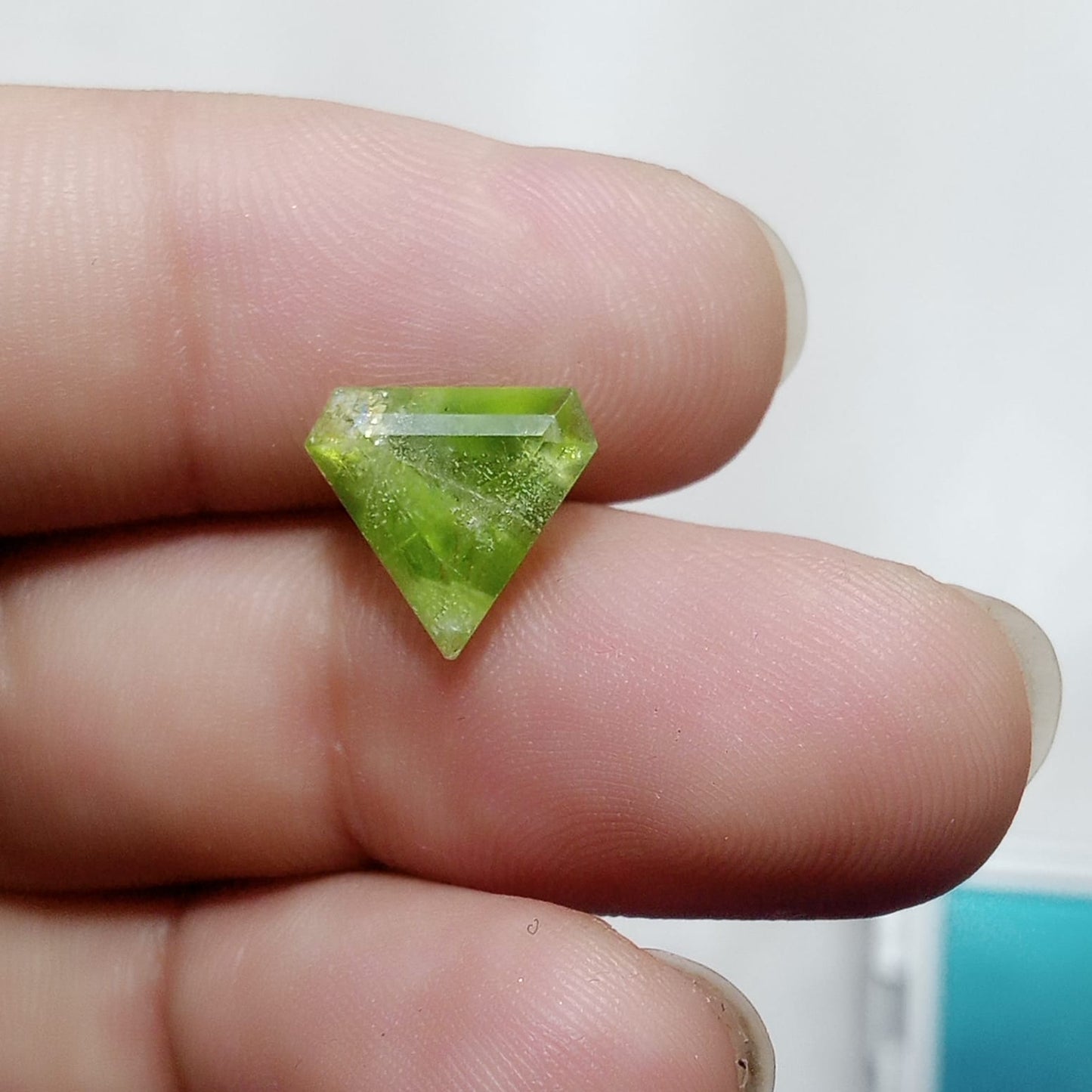 2.5 Carat Peridot | Zabarjad stone | Triangle shape | Step Cutting