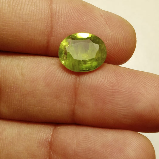 5.3 Carat Peridot | Zabarjad stone | Oval shape | Step Cutting