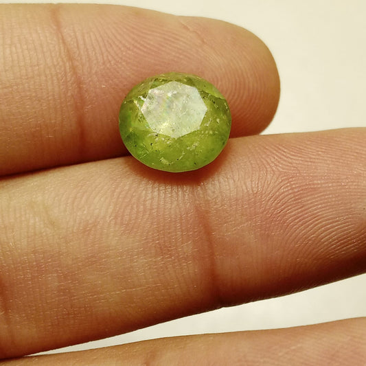 6.9 Carat Peridot | Zabarjad stone | Diamond shape | Step Cutting