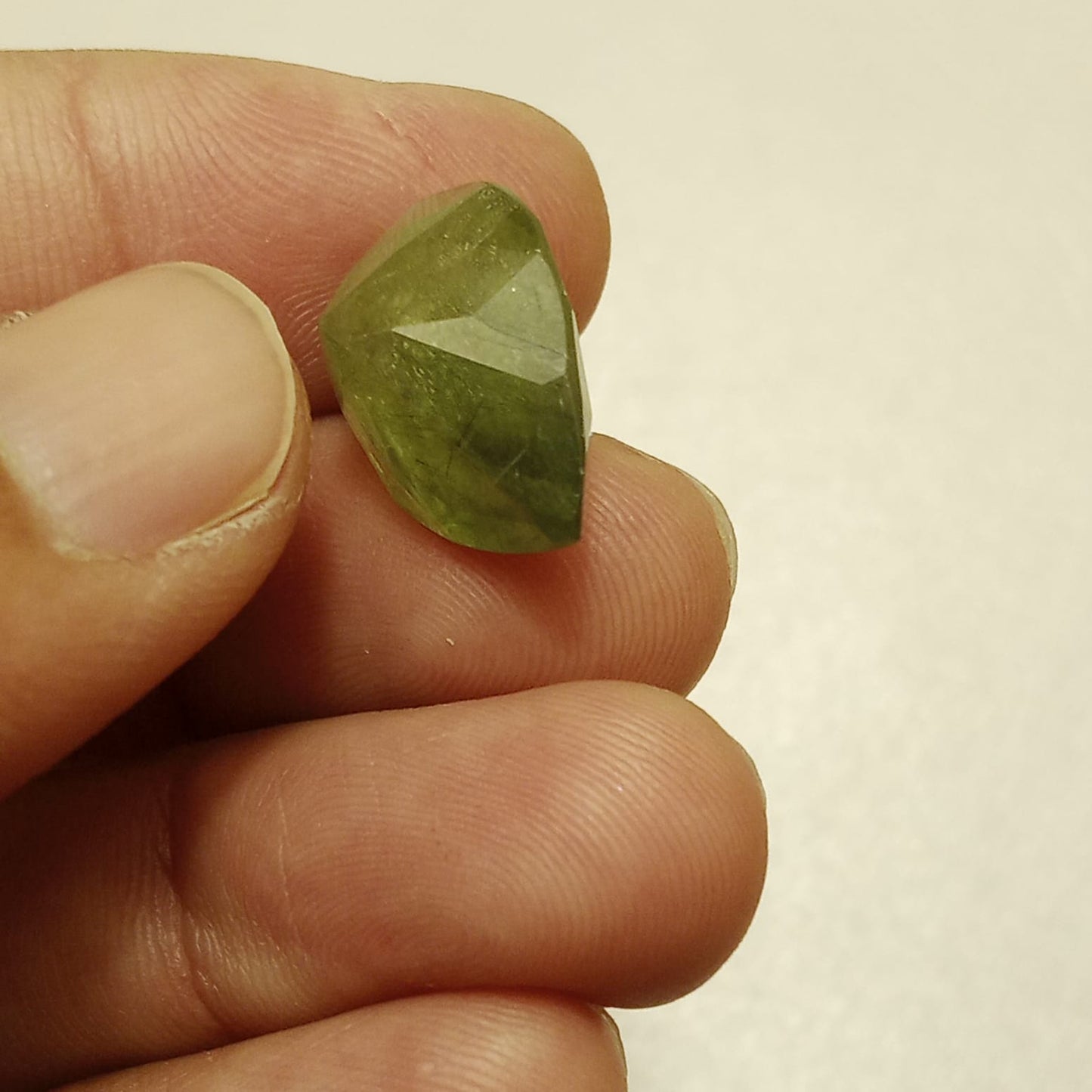 Peridot | Zabarjad stone | Pear shape | Step Cutting | 10.1 & 18.25 Carat