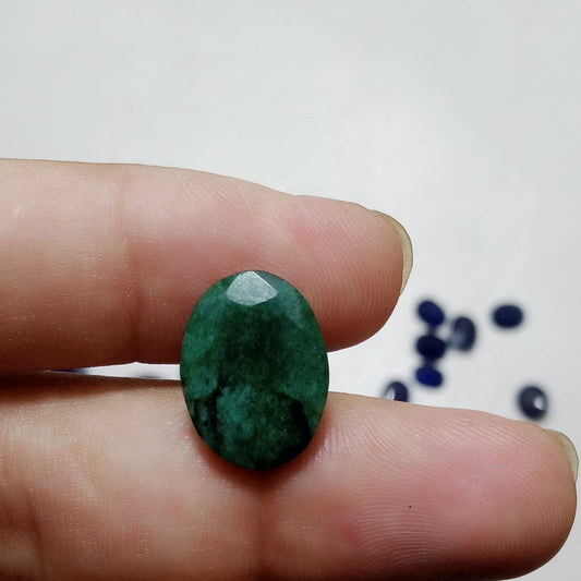 Afghani Emerald - Zamrud | Step Cutting | Dark Green color