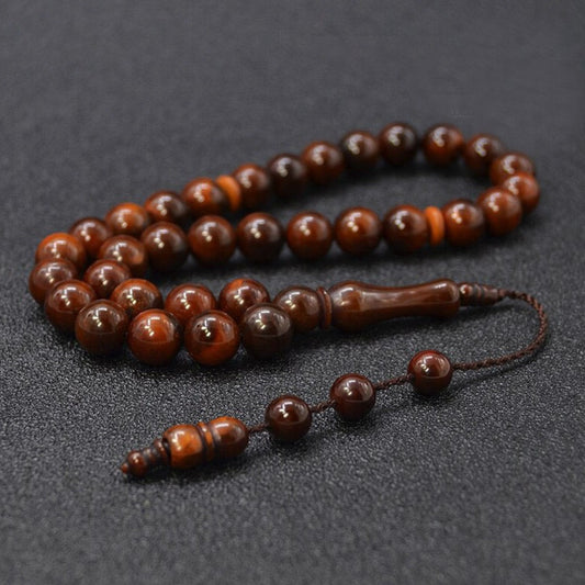 33 Beads 8mm Kuka Wood Rosary Prayer Beads Tasbeeh