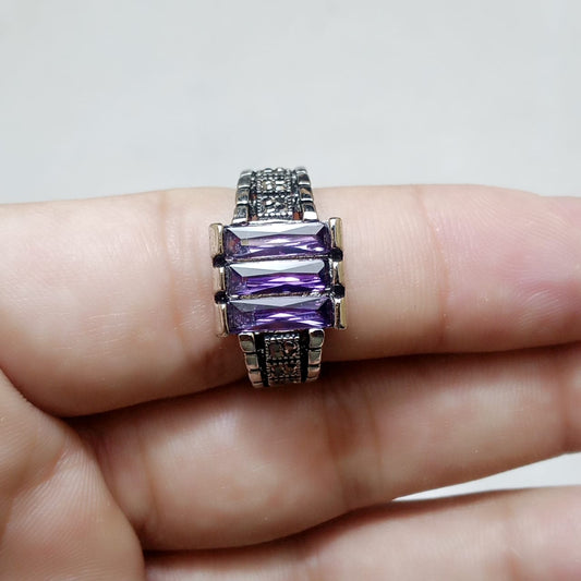 Neelam Ring | Blue Stone Step Cut | CODE N-39