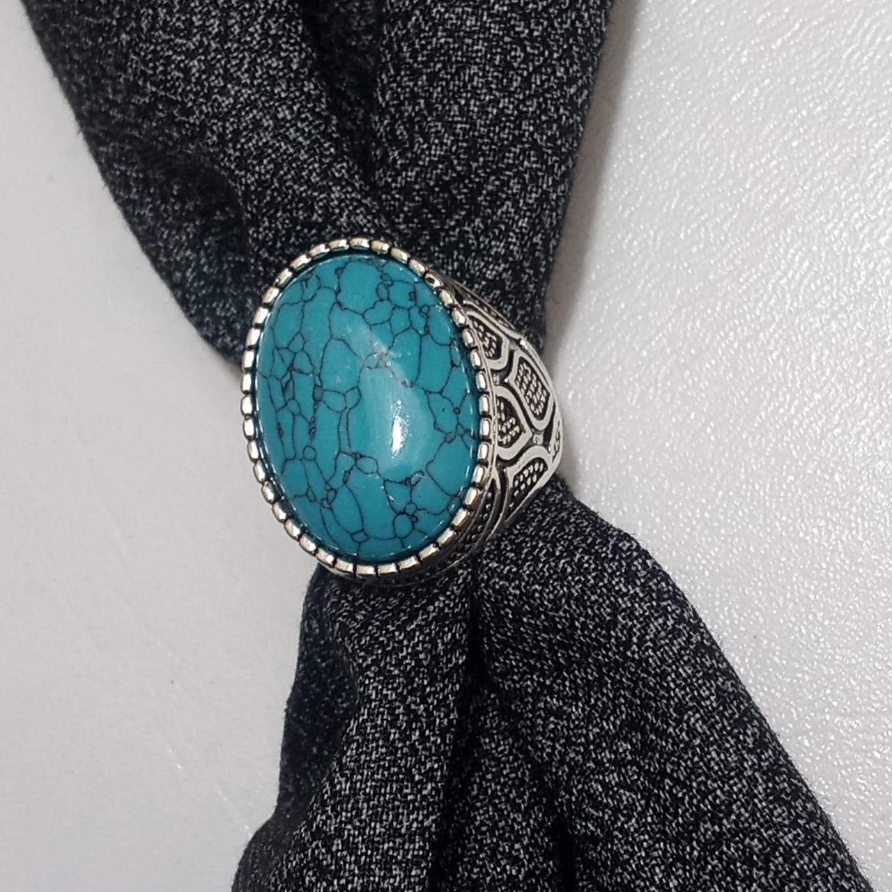 Shajri Ferooza Ring | Cabashon Cut | Turkish Design