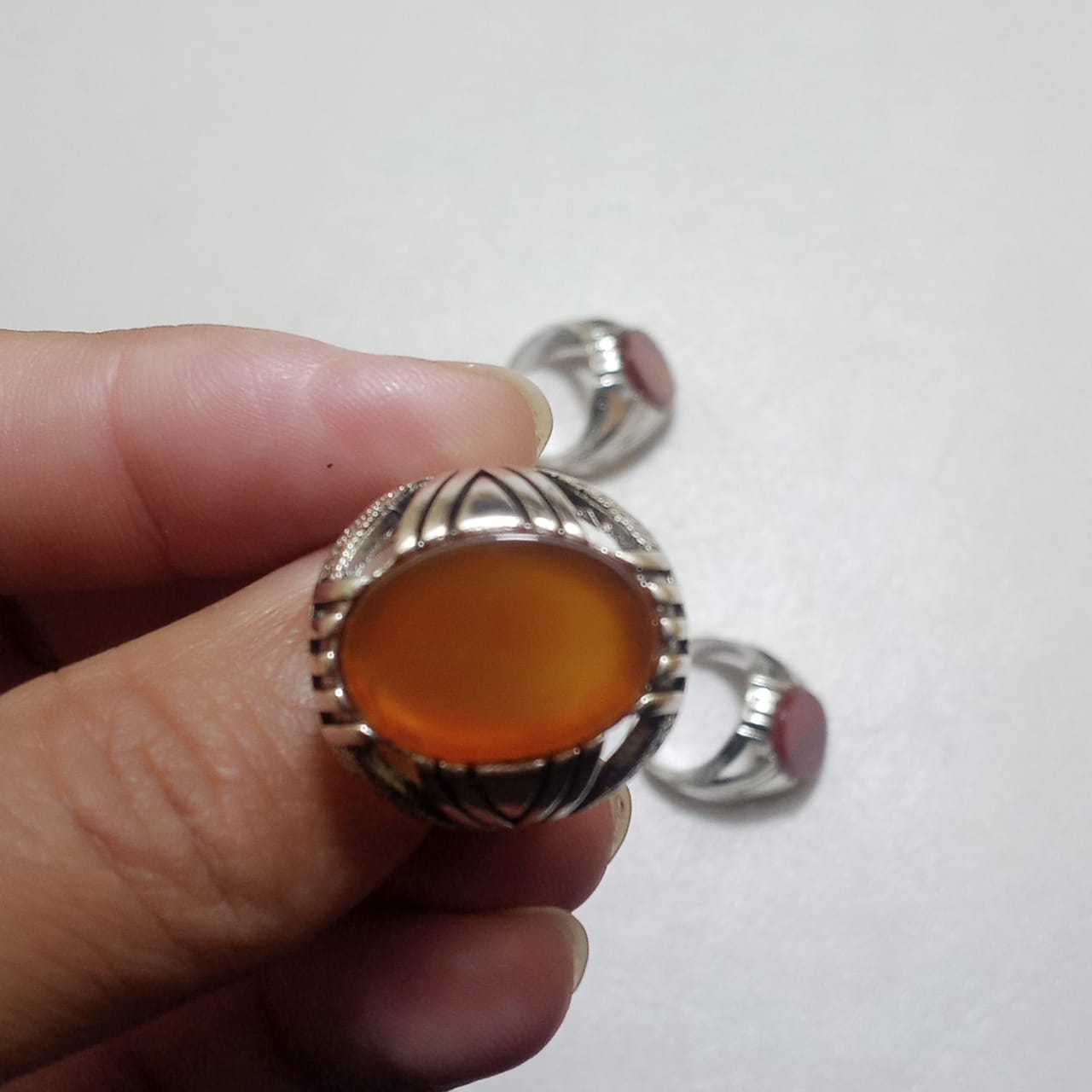 17 ct Yamni Aqeeq Ring | Agate Ring | Turkish style Ring