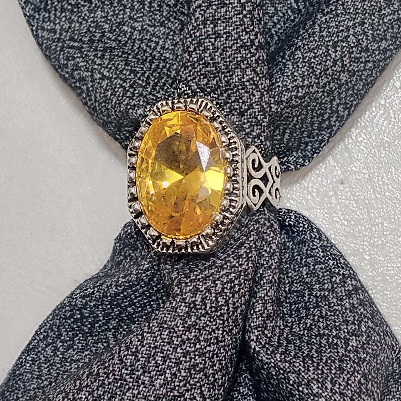 Pukhraj Ring | Turkish Designs | Yellow Sapphire Step Cut | CODE P43