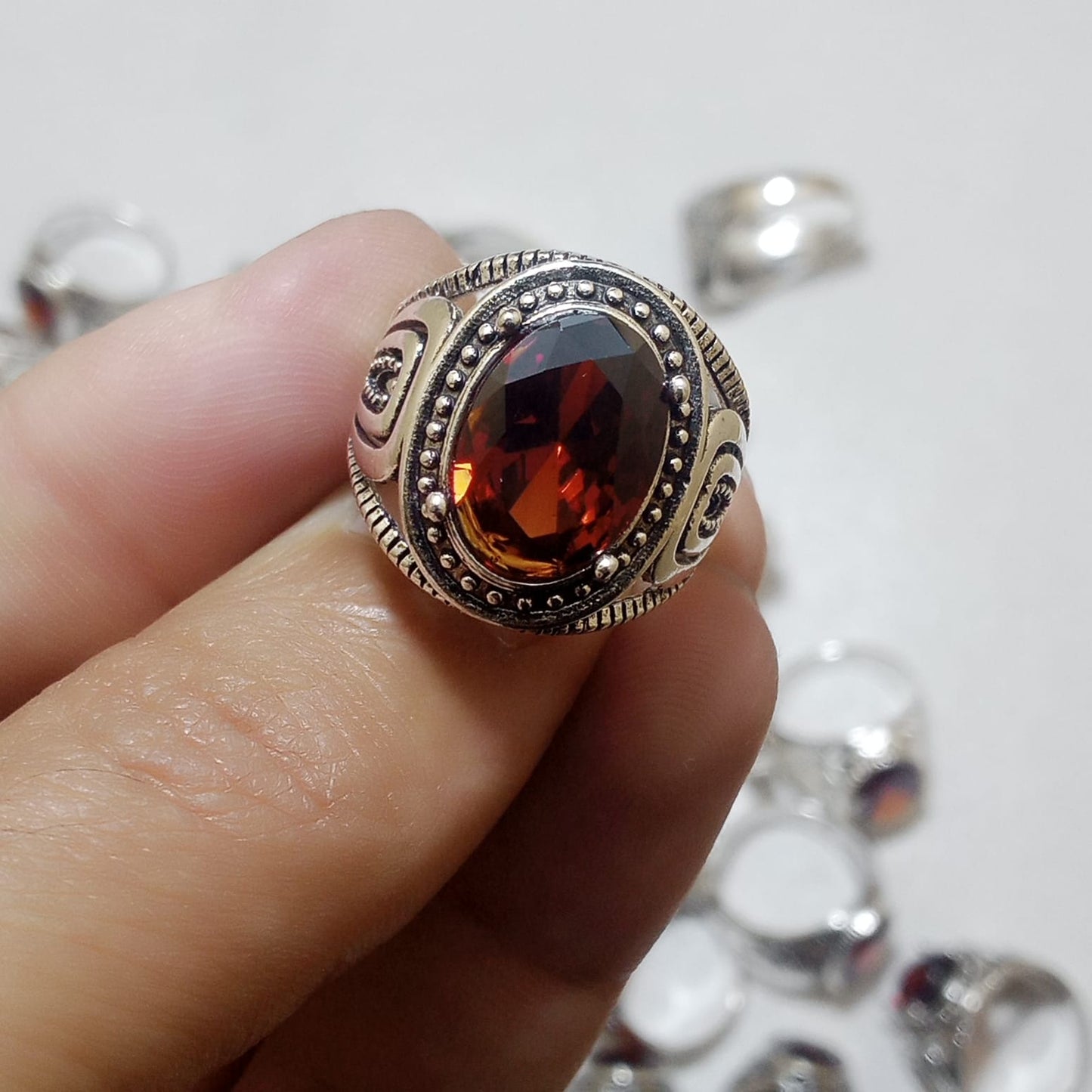 Yaqoot Ring | Step Cut Ruby | Turkish Style Ring
