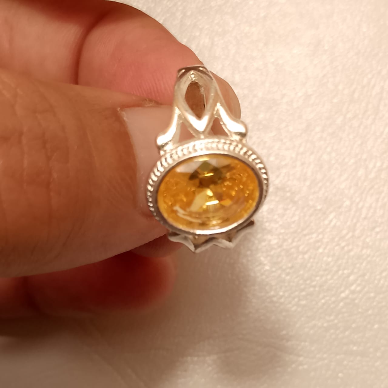 10 Carats Pukhraj Ring | Step Cut | Golden Yellow Pukhraj