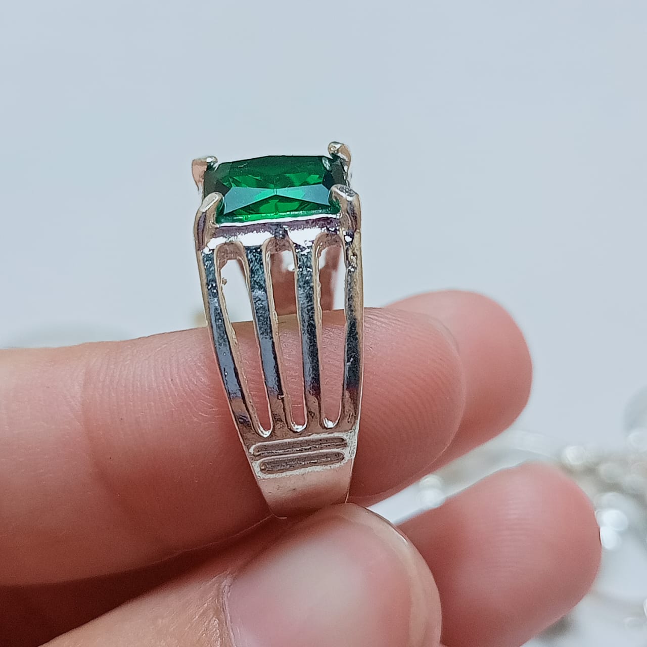 Beroj - Tourmaline Female Ring | Emerald Shape Step Cut | CODE P27