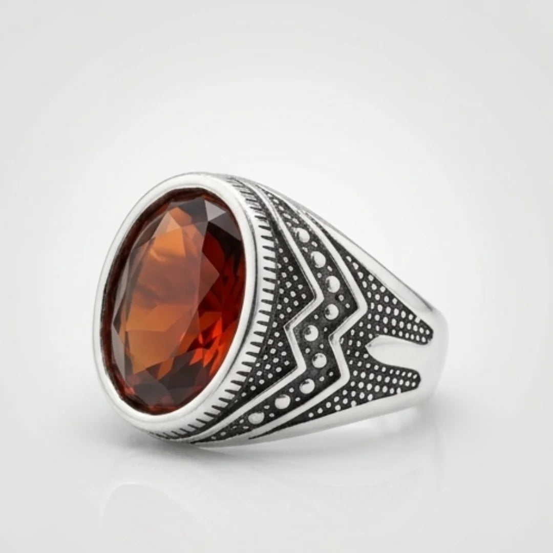 Yaqoot Ring | Step Cut Ruby | Turkish Style Ring