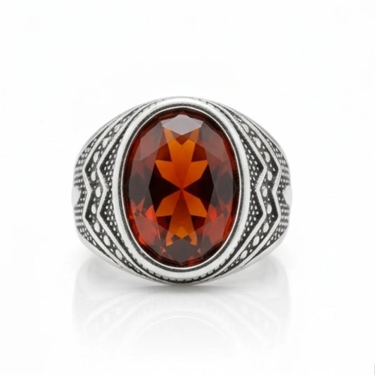 Yaqoot Ring | Step Cut Ruby | Turkish Style Ring