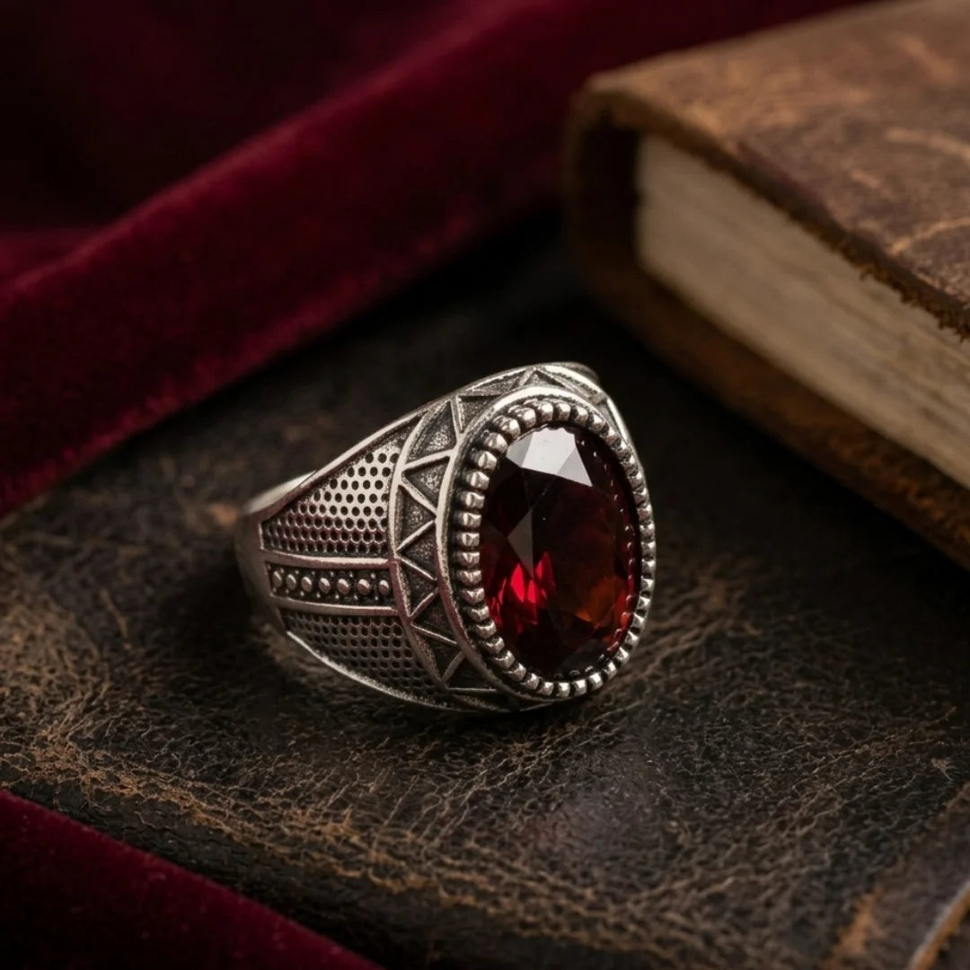 8 Carat Yaqoot Ring | Step Cut Ruby | Turkish Style Ring