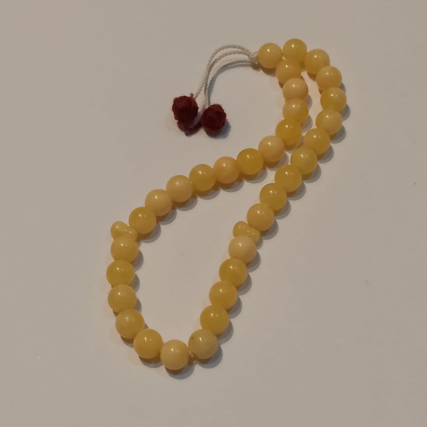 Pukhraj Tasbeeh | Yellow Sapphire Tasbih | 33 Beads | 12 mm