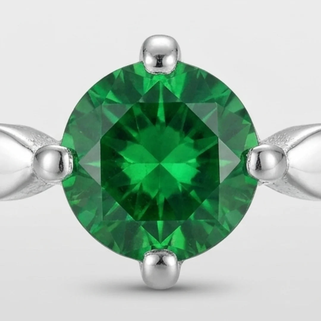 Emerald Female Ring | Step Cut Zamrud  | CODE E-14
