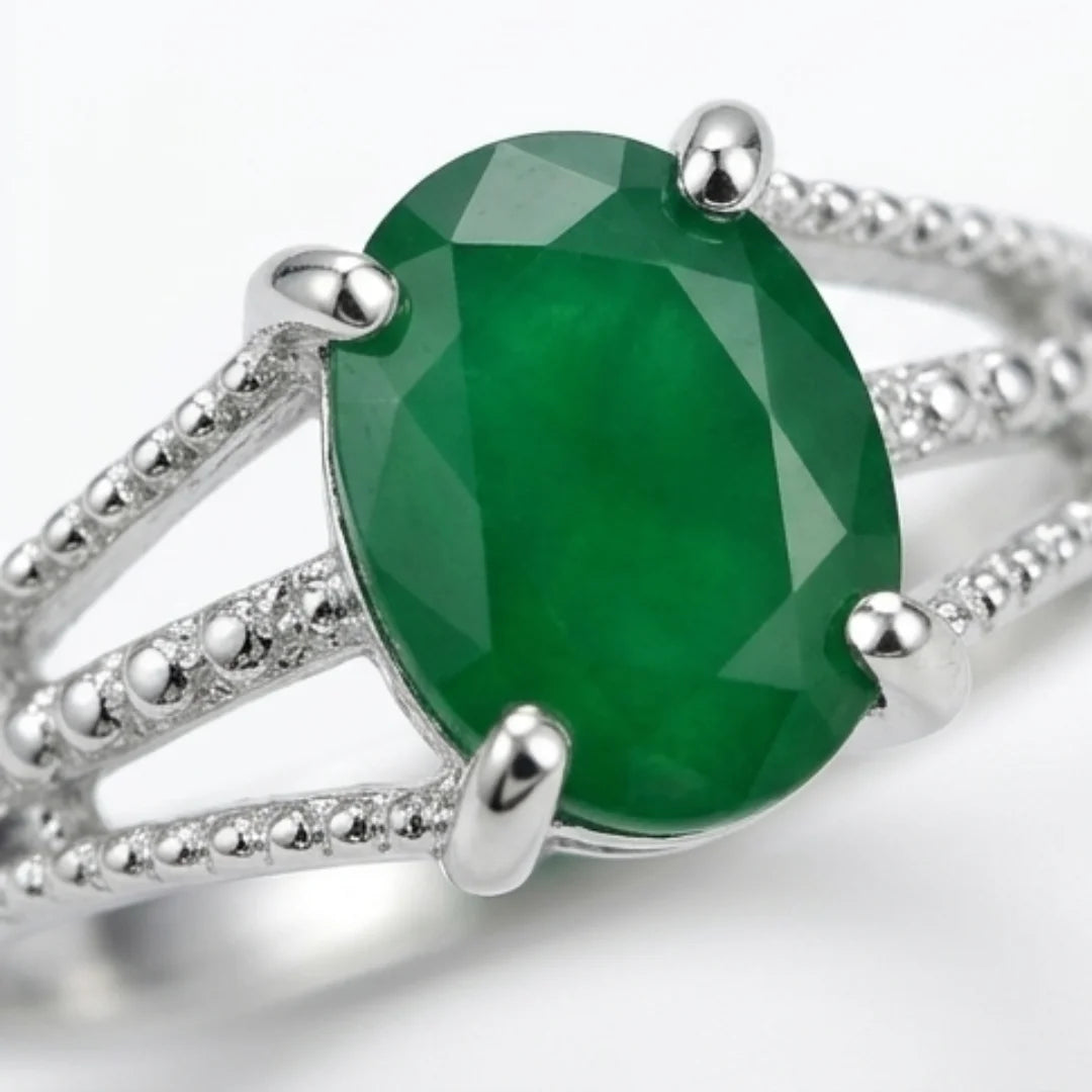 Emerald Female Ring | Step Cut Zamrud | CODE E-11